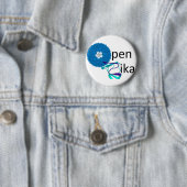 Badge Rond 5 Cm Bouton d'OpenZika (En situation)