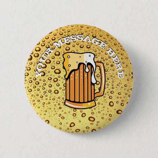 Badge Rond 5 Cm Bouton d'or (Devant)