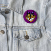 Badge Rond 5 Cm Bouton d'or de chat de Cheshire (En situation)