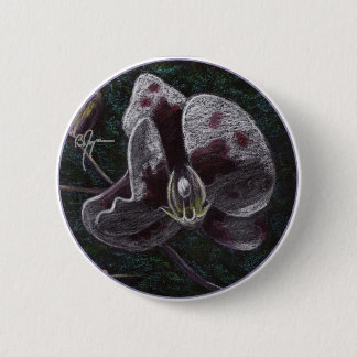 Badge Rond 5 Cm Bouton d'orchidée