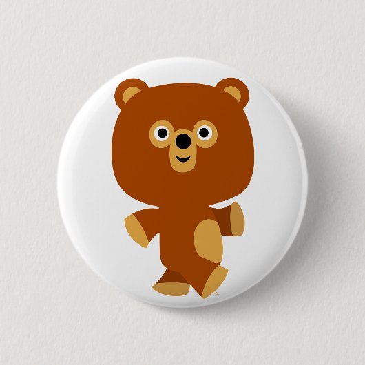 Badge Rond 5 Cm Bouton d'oreille de caricature assertive mignonne (Devant)