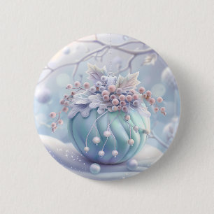 Badge Rond 5 Cm Bouton d'ornement de Noël