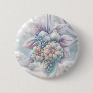 Badge Rond 5 Cm Bouton d'ornement de Noël