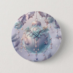 Badge Rond 5 Cm Bouton d'ornement de Noël