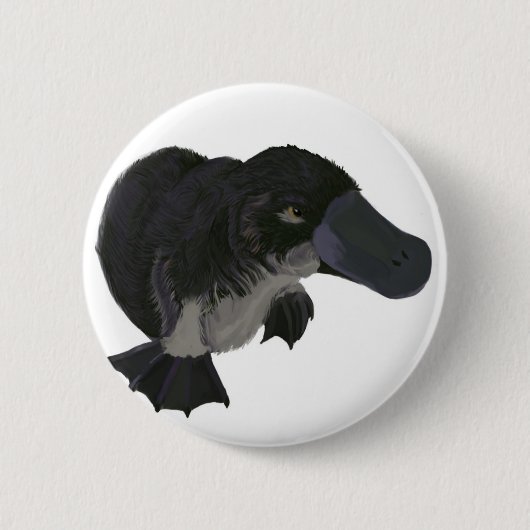 Badge Rond 5 Cm Bouton d'ornithorynque (Devant)