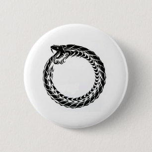 Badge Rond 5 Cm Bouton d'Ouroboros