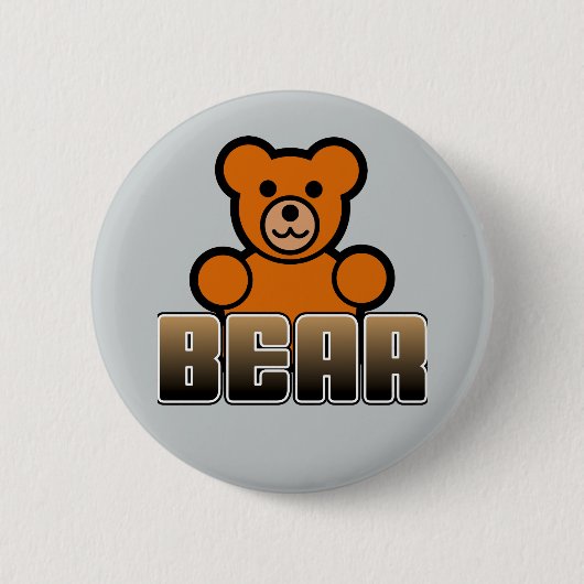 Badge Rond 5 Cm Bouton d'OURS (Devant)