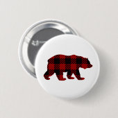 Badge Rond 5 Cm Bouton d'ours de plaid de Buffalo (Devant & derrière)
