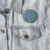 Badge Rond 5 Cm Bouton d'ours DISCO queenie (En situation)