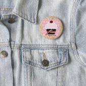 Badge Rond 5 Cm Bouton doux d'amant de petit gâteau (En situation)