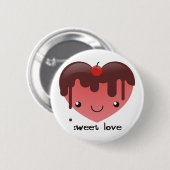 Badge Rond 5 Cm Bouton doux d'amour (Devant & derrière)