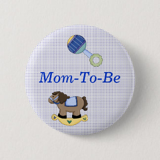 Badge Rond 5 Cm Bouton doux de Pin de maman de douche de bébé