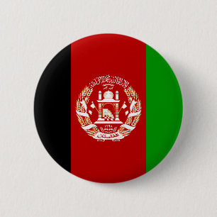 Badge Rond 5 Cm Bouton Drapeau Afghanistan