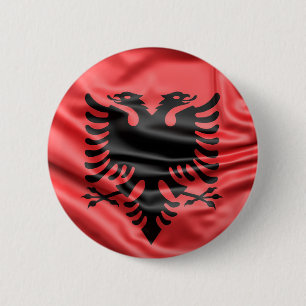 Badge Rond 5 Cm Bouton Drapeau Albanie