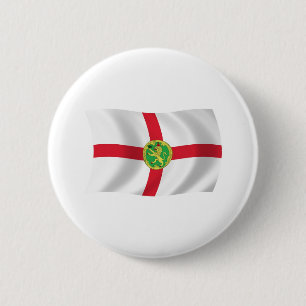 Badge Rond 5 Cm Bouton Drapeau Alderney