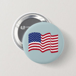 Badge Rond 5 Cm Bouton Drapeau Américain Cadeau