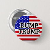 Badge Rond 5 Cm Bouton Drapeau américain TRUMP (Devant & derrière)