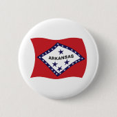 Badge Rond 5 Cm Bouton Drapeau Arkansas (Devant)