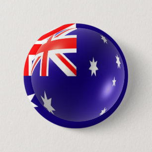 Badge Rond 5 Cm Bouton Drapeau Australien