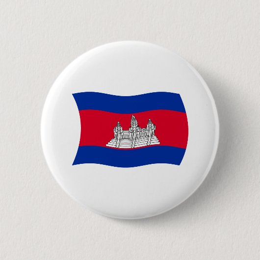Badge Rond 5 Cm Bouton Drapeau Cambodge (Devant)