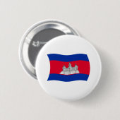 Badge Rond 5 Cm Bouton Drapeau Cambodge (Devant & derrière)
