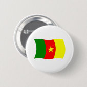 Badge Rond 5 Cm Bouton Drapeau Cameroun (Devant & derrière)