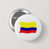 Badge Rond 5 Cm Bouton Drapeau Colombie (Devant & derrière)