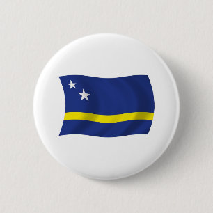 Badge Rond 5 Cm Bouton Drapeau Curaçao