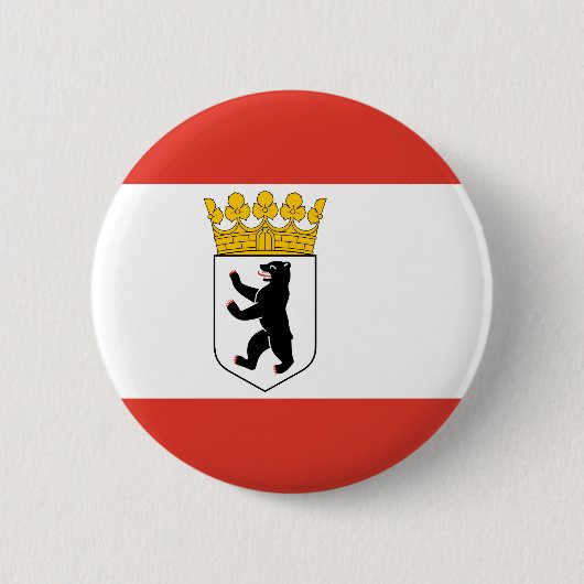 Badge Rond 5 Cm Bouton Drapeau de Berlin Pinback (Devant)
