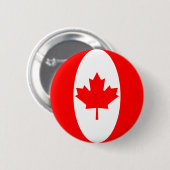 Badge Rond 5 Cm Bouton Drapeau de Fisheye Canada (Devant & derrière)