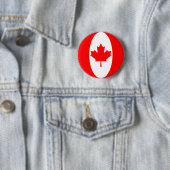 Badge Rond 5 Cm Bouton Drapeau de Fisheye Canada (En situation)