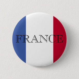 Badge Rond 5 Cm Bouton Drapeau de France