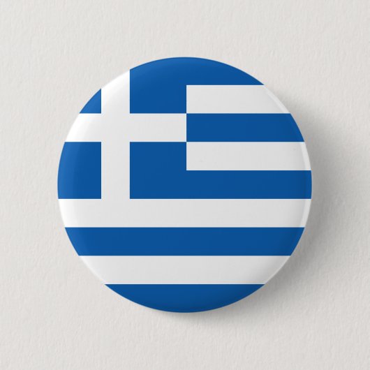 Badge Rond 5 Cm Bouton Drapeau de la Grèce (Devant)