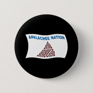 Badge Rond 5 Cm Bouton drapeau de la nation Apalachee