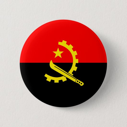 Badge Rond 5 Cm bouton drapeau de l'angola (Devant)
