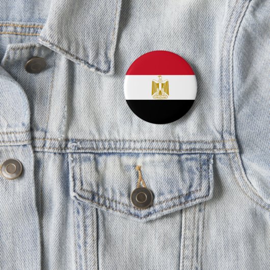 Badge Rond 5 Cm Bouton Drapeau de l'Egypte (En situation)