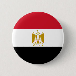 Badge Rond 5 Cm Bouton Drapeau de l'Egypte