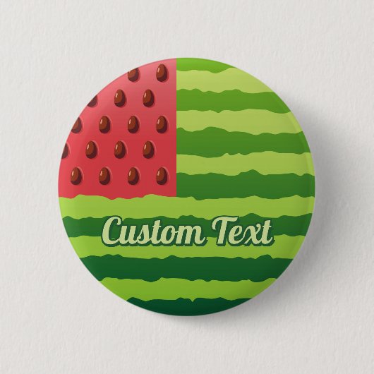 Badge Rond 5 Cm Bouton Drapeau de pastèque (Devant)