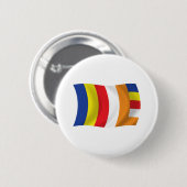 Badge Rond 5 Cm Bouton Drapeau de religion bouddhiste (Devant & derrière)
