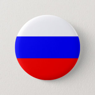 Badge Rond 5 Cm Bouton Drapeau de Russie