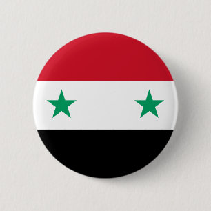Badge Rond 5 Cm Bouton Drapeau de Syrie