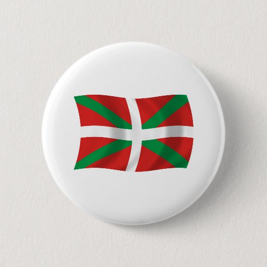 Badge Rond 5 Cm Bouton Drapeau des gens basques (Devant)