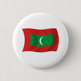 Badge Rond 5 Cm Bouton Drapeau des Maldives