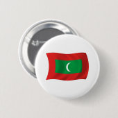 Badge Rond 5 Cm Bouton Drapeau des Maldives (Devant & derrière)