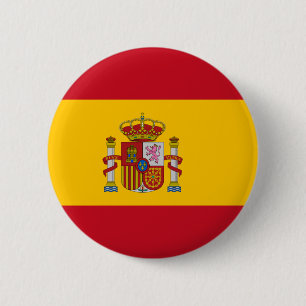 Badge Rond 5 Cm Bouton Drapeau d'Espagne