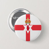 Badge Rond 5 Cm Bouton drapeau d'Irlande du Nord (Devant & derrière)