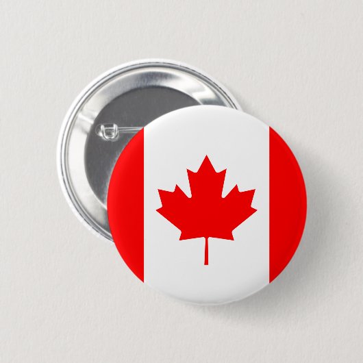 Badge Rond 5 Cm Bouton drapeau du Canada (Devant & derrière)