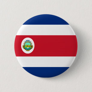 Badge Rond 5 Cm Bouton drapeau du Costa Rica