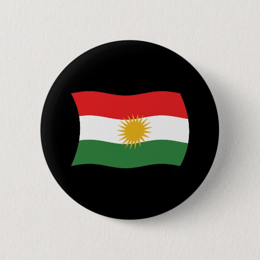 Badge Rond 5 Cm Bouton Drapeau du Kurdistan (Devant)