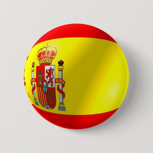 Badge Rond 5 Cm Bouton drapeau espagnol (Devant)
